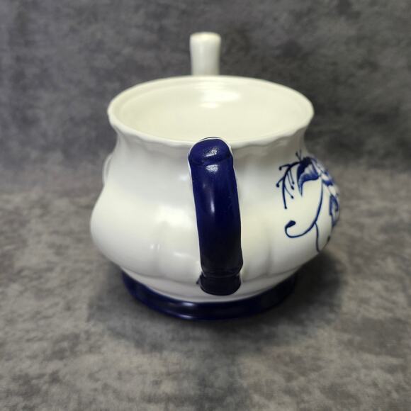 Blue & White Floral Design Teapot Votive Candle Wax Warmer Home Decor Fragrance - Picture 4 of 10